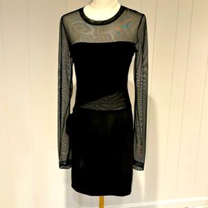 NWT BCBG Max Azria Black Mesh Dress